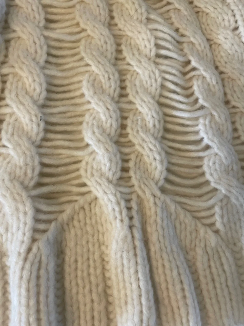 Zara Ivory Open-Stitch Cable Turtleneck Sweater - Picture 3 of 4